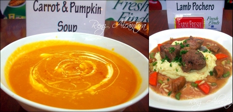 Carrot & Pumpkin Soup and Australian Lamb Pochero