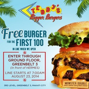 Teddy's Burger Promo